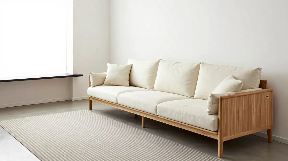 long narrow living room layout with slim furniture