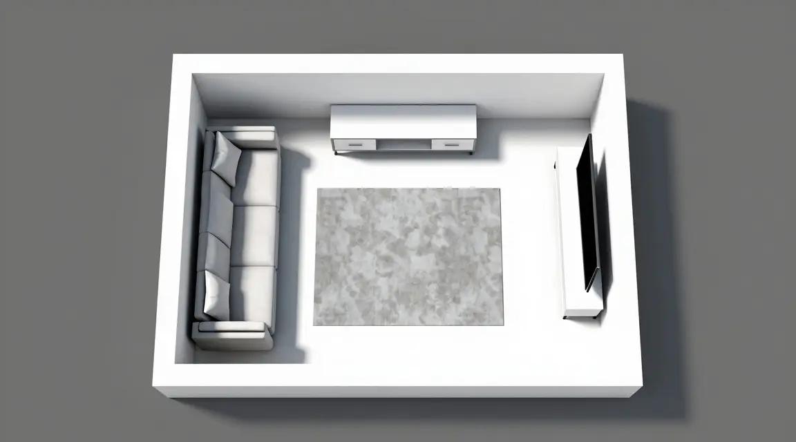 digital living room layout planner showing furniture arrangement