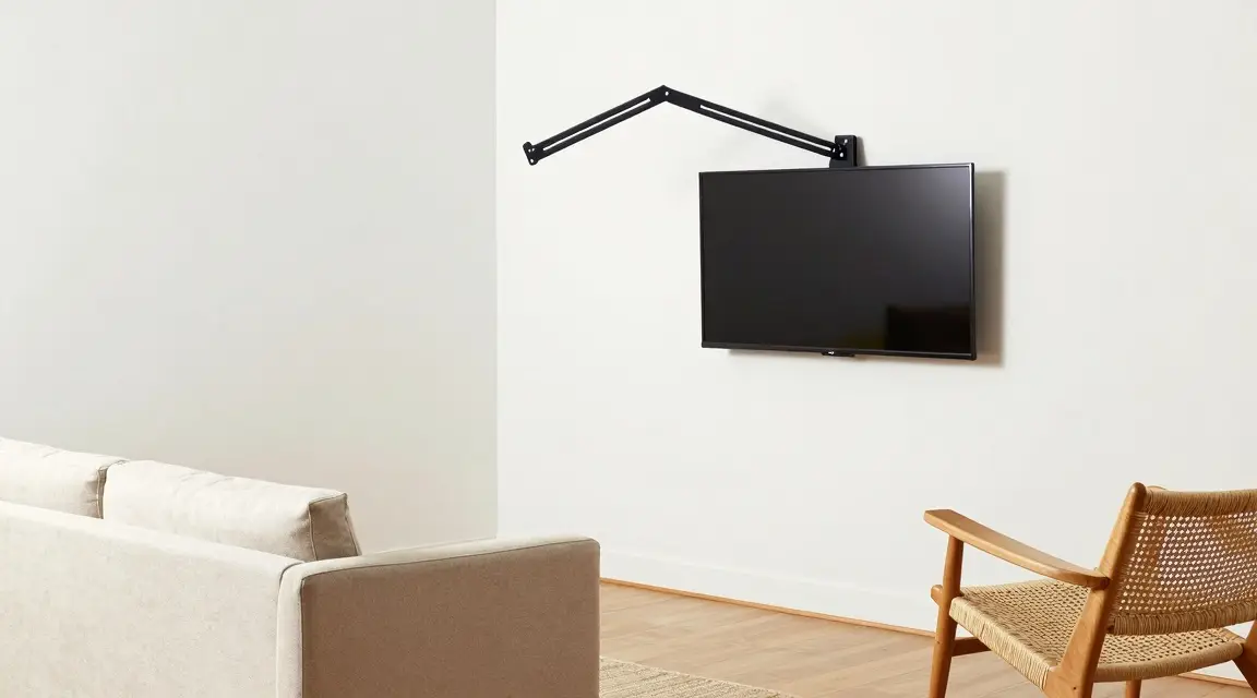 corner tv setup with angled furniture layout