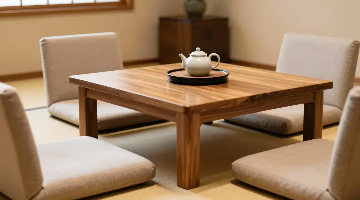 low floor seating around a small central table